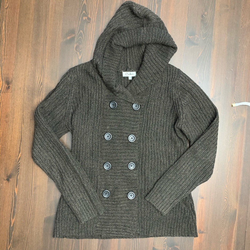 2 FOR $20 Carducci hooded sweater cardigan M
